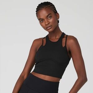 ALO Yoga Ribbed Airlift Enchanted Bra Tank